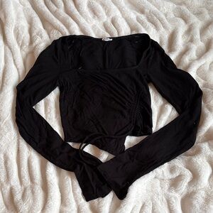 Garage Black Long Sleeve Top